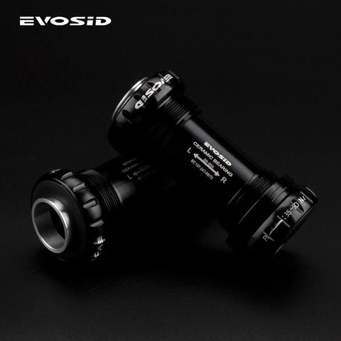 Beefy Ceramic Bearing Bottom Bracket 68 73mm BSA English Thread 22mm Or 24mm Spindle for MTB and Road Bikes, black view