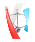 400W 3-Blade Wind Turbine Generator With Controller, Rare Earth Permanent Magnet, vertical design with colorful blades
