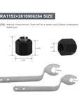 Offset Wrench for No Fuss Router Bit Changes with 1/2 Inch Collet, fits Bosch 1613 1617 1618 1619 routers, quick bit swap