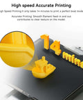 3D printed yellow boat on Bambu Lab printer, showcasing A1 Mini and A1 Hotend Print Head Kit With 0.2mm 0.4mm 0.6mm Nozzles.