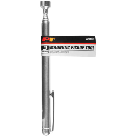 Magnetic Pick Up Tool With 3 Lb Pull And 25 Inch Extendable Reach For Grabbing Lost Parts From Tight Spots, Ideal Auto Shop And DIY Repair Gear, Silver Finish