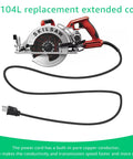 Heavy Duty Replacement Power Cord For Electric Circular Saws Featuring Pure Copper Conductors And Durable Synthetic Jacket, 95104L model.