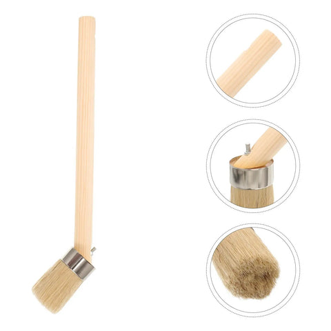 Wood Handle 50mm Round Bristle Paint Brush For Precise Edge Painting In Home Walls And Stains Natural Bristles For Oil Or Latex Paint Pro Grade DIY Friendly Tool