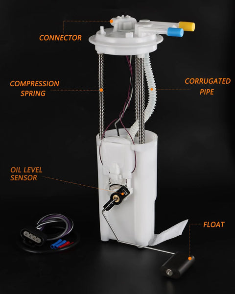 Electric Fuel Pump Module Assembly For 1997 To 2002 Chevy Express 1500 2500 3500 And GMC Savana 1500 2500 3500 With V6 4.3L V8 5.0L 5.7L 8.1L Engines Plug And Play Replacement E3966M
