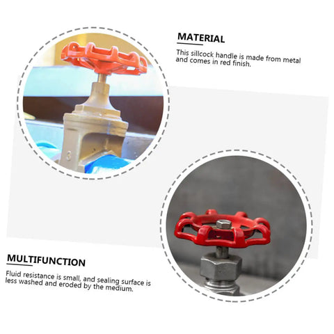 Ten Pack Cast Gate Hand Wheel Handles for Valve and Plumbing Use in red finish showing operation and durability