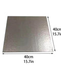 Heavy Duty Mica Insulation Board 40x40cm 16x16in Thick 1.5cm shown with dimensions