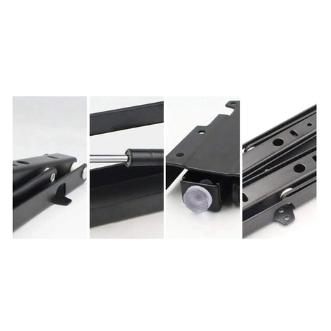 Heavy Duty Pair Folding Hinge Stool Brackets Rock Solid Wardrobe Closet Support Cold Rolled Steel close-up details.