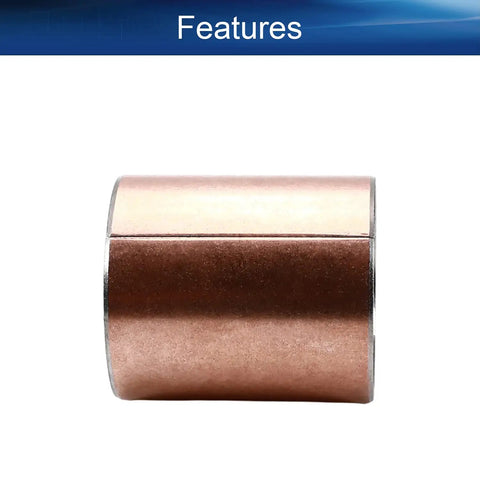 Heavy Duty Sleeve Bearing Single Unit Oilless Bushing 40X44X50mm Bronze Sintered Plain Bearing profile view showing smooth finish.
