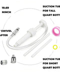Lower Unit Gear Oil Pump For Marine Outboards And MerCruiser OMC 8cc per stroke refill kit with adapters and hoses.