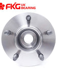 Front view of rear wheel bearing hub assembly with ABS for 2005 to 2006 Chevy Equinox, 2006 Pontiac Torrent, Saturn Vue 5 lug.