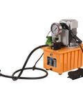 Beefy 750W Electric Hydraulic Pump Power Pack Unit 110V Two Speed 10000 PSI 8.4 Quart with solenoid valve, side view