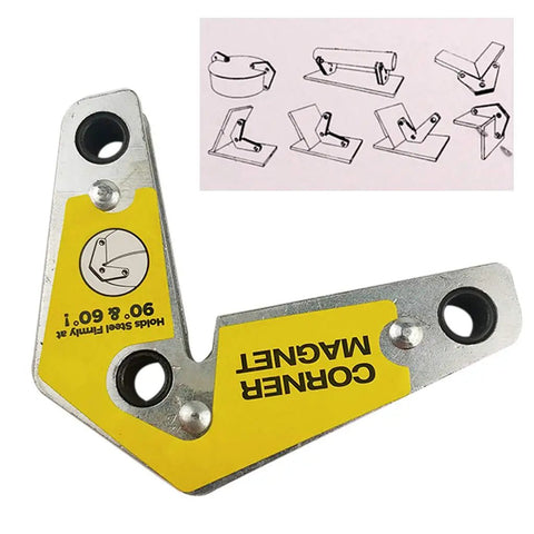 Heavy Duty Multi Angle Welding Fixer Holds 60, 90, 120 Degree Ferrite Magnets Securely for precise metal alignment