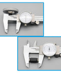 0-150 mm Dial Caliper With 0.02 mm Precision, Stainless Steel Vernier Caliper Built Tough For Pros displaying close-up details