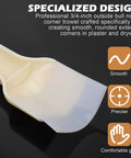 3/4 Inch Outside Bull Nose Corner Trowel for Drywall and Plaster Finishing with cream plastic handle and steel blade