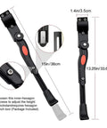 Adjustable Aluminum Bike Kickstand For 22 To 26 Inch Wheels, showing length adjustment and anti-slip foot.