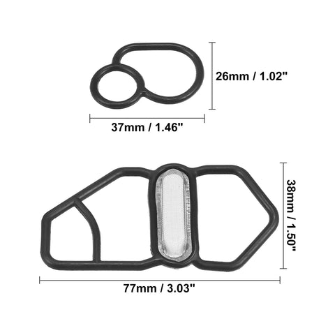 VTEC Solenoid Gasket Spool Valve Filter Screen Replacement Pack Of 2 For Honda Prelude 1995 Through 2001 Civic 1996 Through 2005