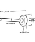 Diagram of Two Inch Nylon Sealed Garage Door Rollers With 6200ZZ High Performance Ball Bearings Ultra Quiet Dust Cap Protected 12 Pack Four Inch Stem Durable Replacement Hardware For Heavy Duty Garage Doors, showing dimensions.