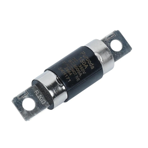 Premium High Voltage Fuse For Hyundai Sonata Hybrid And Kia Optima Hybrid Engines 2011 Through 2015 Model Years 375F24R150 close-up view, 150A.