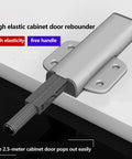 Push To Open Cabinet Latch Set Magnetic Door Touch Latches for drawer closure showing metal finish and spring mechanism