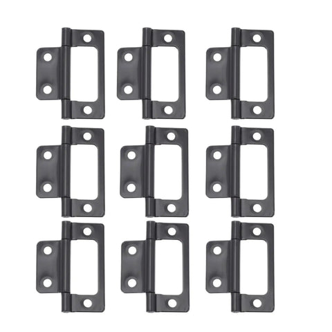 Tough As Nails Concealed Rotating Door Hinges 12 Pack In Black For Cabinets And Home Use, Easy Install, Heavy Duty Load Bearing