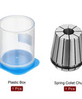 ER40 Half Inch Spring Collet Chuck High Precision 0.008mm Tolerance with plastic storage box