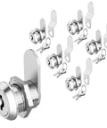 5 Pack Keyed Alike Cabinet Locks with Keys Five Eighth Inch Upgraded Thickened Cylinders Ten Keys To Open All Locks Same Key System