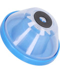 Hassle Free Shockproof Drill Dust Collector Clip Fits 4 To 10mm Bits With Screw Off Clear Cover showing durable plastic and blue rubber ring.