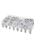 Must-Have 115 Pcs Steel Zerk Grease Nipple Fitting Kit With Spring Seal For M6 M8 M10 Cars At Auto Shop in plastic organizer