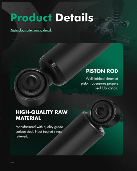 Close-up of piston rod details on Rear Gas Shock Absorbers Set Of 2 For Toyota RAV4 2006 2007 2008 2009 2010 2011 2012