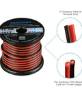 16 Gauge Flexible 2 Conductor Silicone Wire Red Black Spool 50 Ft High Temp 200C 600V Tinned Copper For LED Strip Extension Cable And DIY Projects