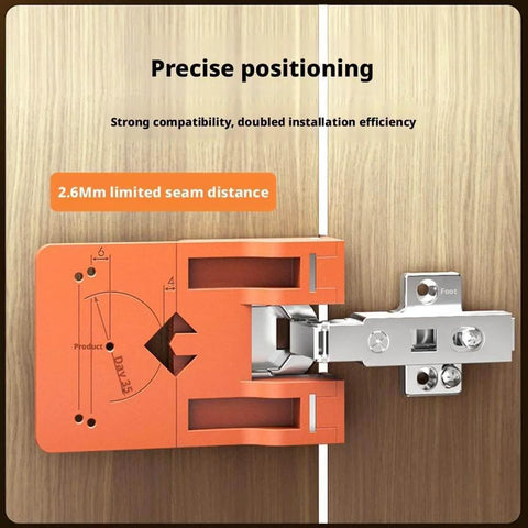 Magnetic Cabinet Door Hinge Spacer for Two Point Six Millimeter Gaps Quick Mounting Jig and Alignment Tool for precise door gaps.