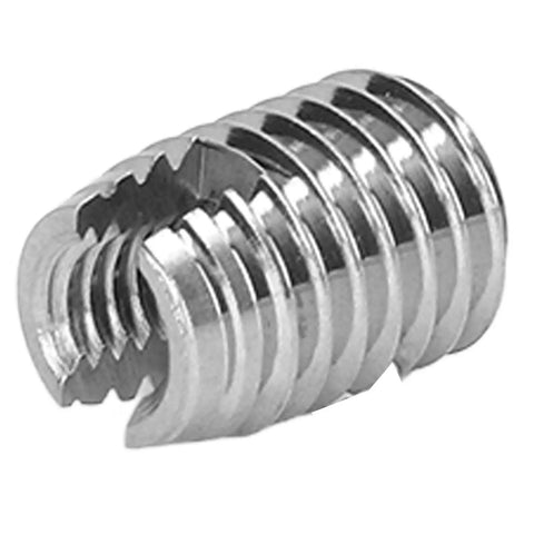20 Piece Slotted Stainless Steel Self Tapping Threaded Inserts Set, Heavy Duty Conversion Kit For Aluminum, Copper, And Plastic Substrates, Easy DIY Thread Repair With Strong, Durable Fasteners, close-up