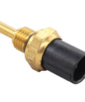 Engine Coolant Fan Temperature Sensor Switch And Connector Pigtail Kit for Honda Civic CR V Accord Odyssey Isuzu Oasis Acura CL MDX RSX TL TSX Replacement Sensor Kit For Reliable Cooling Performance And Easy Installation, brass and black sensor side view.