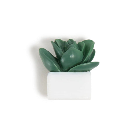 Green leaf style from the Succulent Push Pins Set for Bulletin Boards with Three Assorted Styles, Nine Count, Cute Office Decor.
