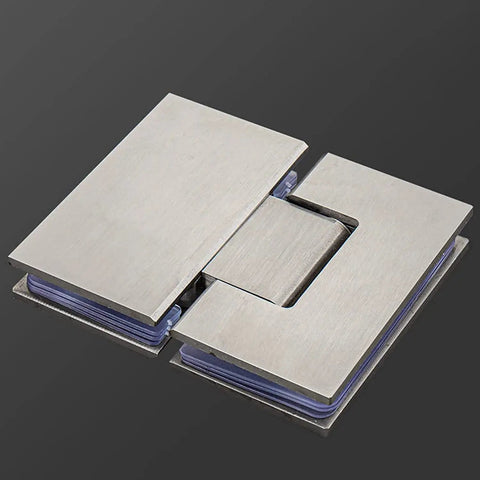 Heavy Duty Two Pack 180 Degree Glass Door Hinges Rock Solid 304 Stainless Steel Pivot For Frameless Showers And Cabinets Auto Spring Back.