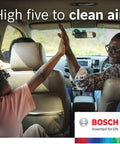 Family enjoying clean air with HEPA Cabin Air Filter for Acura and Honda cars, high five in vehicle