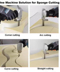 Dual Blade Foam Cutter With Hardened Alloy Blades, 3000 RPM, 6 Inch tool cutting sponge in various shapes