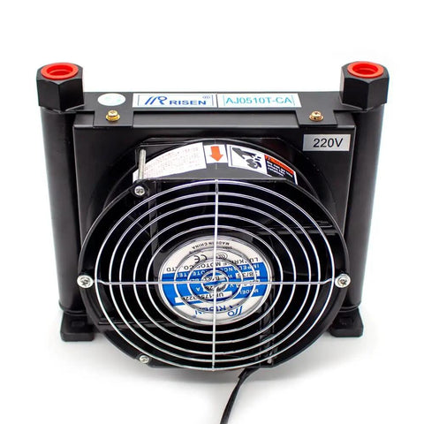 Heavy Duty Hydraulic Air Cooler With 10 Liters Per Minute Flow, 1.2 kW Cooling, Aluminum Alloy Radiator Oil Cooler For Hydraulic Systems, 3 MPa Max Pressure, Industrial Aluminum Heat Exchanger, Wide Voltage Options Up To AC380V