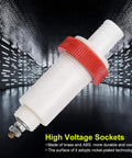 Top Rated Four Millimeter Banana Cross Jack Adapter Providing A Rock Solid Threaded Fit High Voltage Connectors With Hassle Free Plugs For Straight Up Electrical Testing, showcasing brass and ABS material with threaded fit.