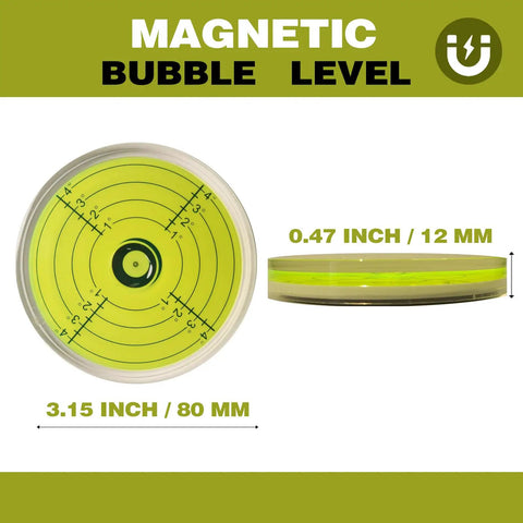 3.15 Inch Magnetic Bullseye Bubble Level Featuring Rock Solid Rear Magnet For RV And Heavy Machinery Workshop Must Have Tool Delivers Dead On Accuracy In Seconds Effortless Reading And Built Tough For Daily Grind