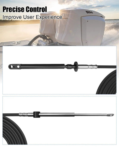 14Ft Throttle Shift Remote Control Cable For Outboard Engines, Fits Johnson Evinrude BRP OMC 1979 And Later, Replaces 0173114