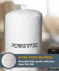 Heavy Duty Dust Collector Bag 15 X 23 Inch, 1 Micron Filter For Fine Dust, Powertec branding with durable material