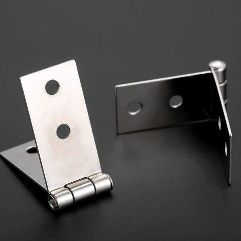 Top Notch Cabinet Door Hinges 2 Piece Set Rock Solid Vintage Luggage Hardware with steel construction for wood projects.
