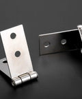 Two Pack Vintage Style Cabinet Door Hinges With Four Hole Design Rock Solid Luggage Hardware For Jewelry Boxes And Wood Furniture Smooth Glide Decorative Fittings Include All Screws For Quick Nifty Install.