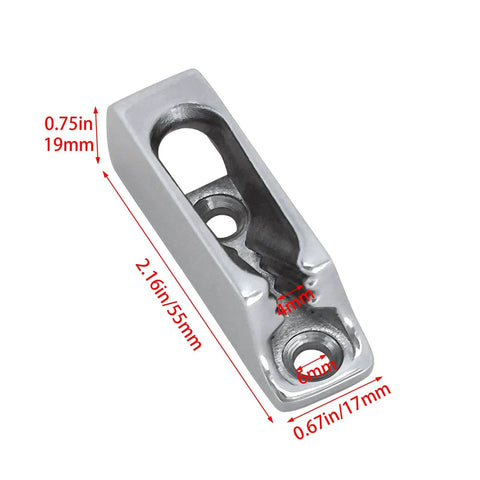 Dope Marine Grade 316 Stainless Steel Cam Cleat for Rope, Boat Cam Cleat for 4mm Line, Rugged Sea Gear, 55mm x 17mm x 19mm