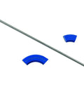 Pro Grade Multi V Belt Pulley Alignment Tool featuring an adjustable steel rod and blue alignment pieces for precision.
