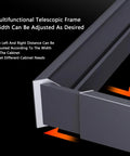 Close-up of Retractable Drying Rack Under Cabinet Space Saving Pants Organizer With Hidden Balcony Design