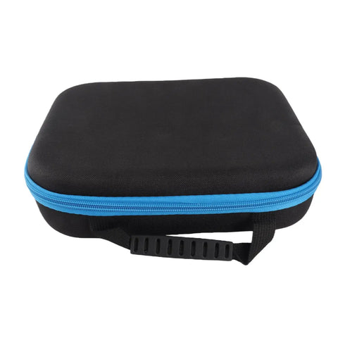 Tough EVA Tool Case For Cordless Drill, Driver, Grinder And Scissors with blue zipper and handle, shockproof design.