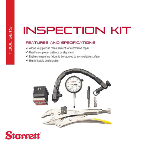 Go-To Auto Alignment Kit With Dial Indicator Magnetic Base Pliers Flex-O-Post And Case 1 Inch Travel 0.001 Inch Graduations