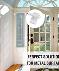 Magnetic Curtain Rod Set For Metal Doors And Steel Surfaces One Half Inch Diameter Tool Free Install adjustable from 16 to 28 inches